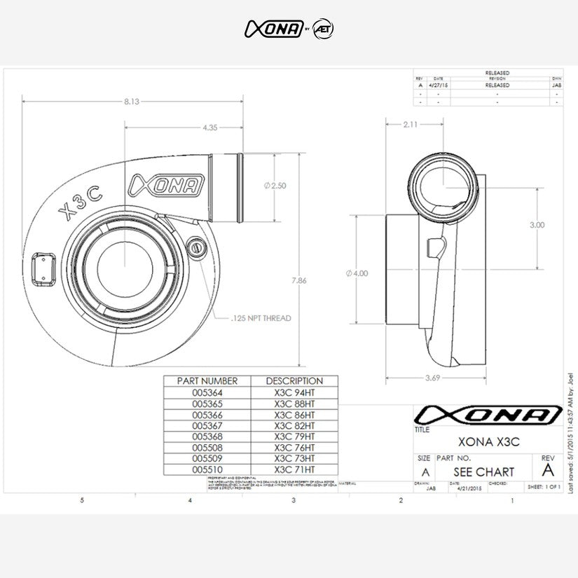 Xona Rotor X3C XRE6869S Performance Turbo 700-1050 BHP