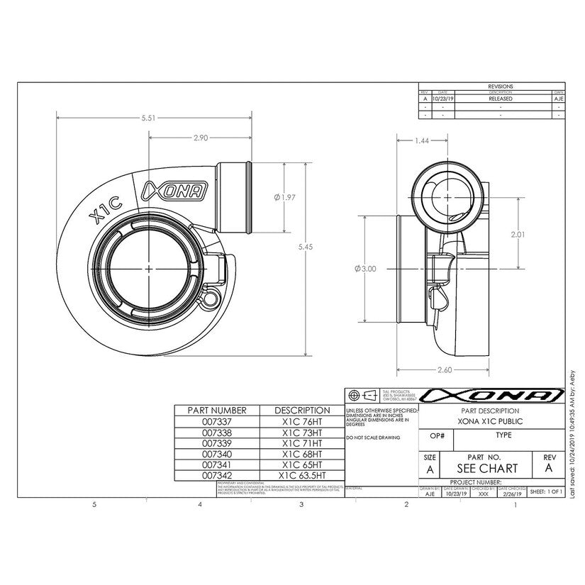 Xona Rotor X1C XRC5248 Performance Turbo 280-570 BHP