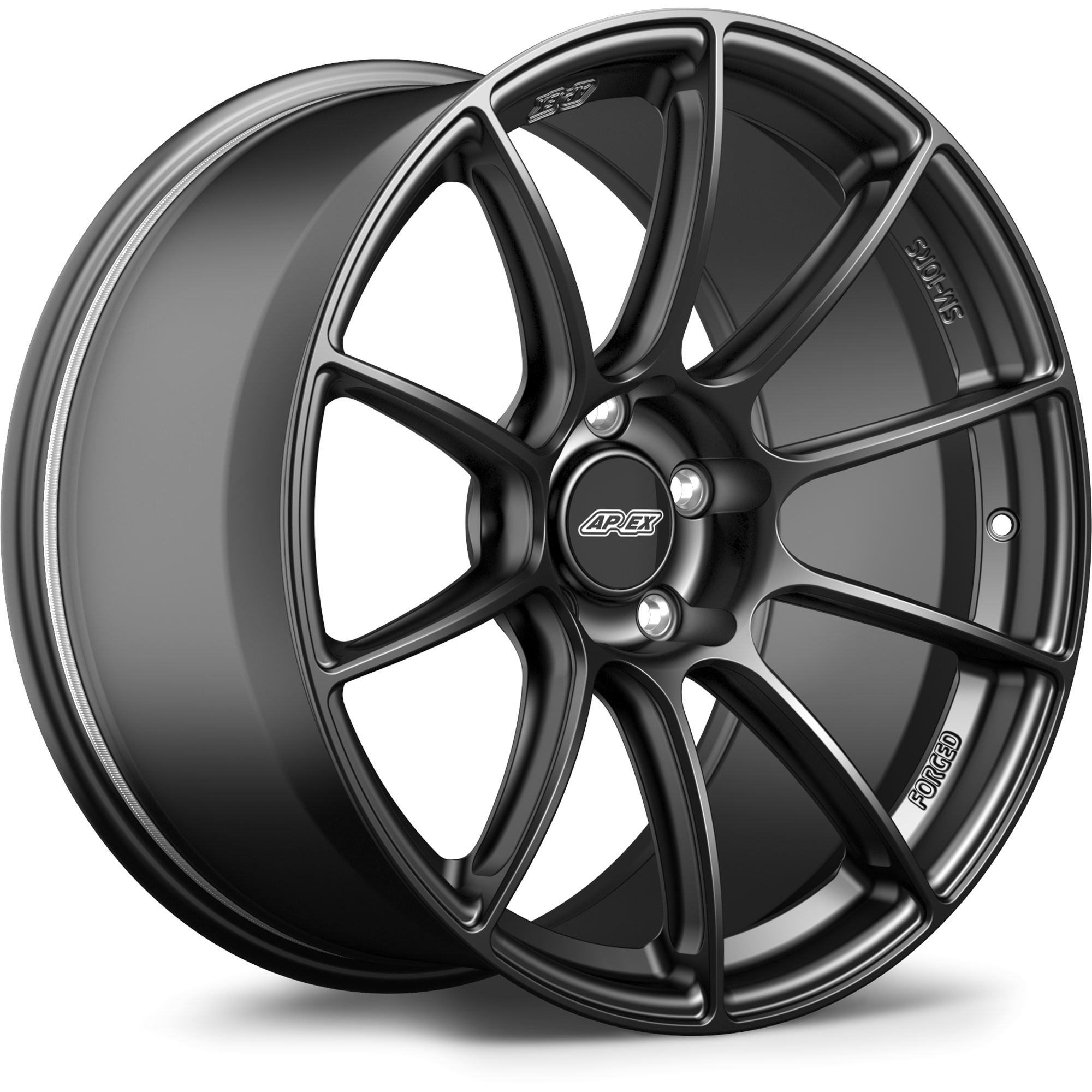 Apex SM-10RS Forged Alloy Wheel 19x12 ET57 5x114.3 Satin Black 70.5mm CB