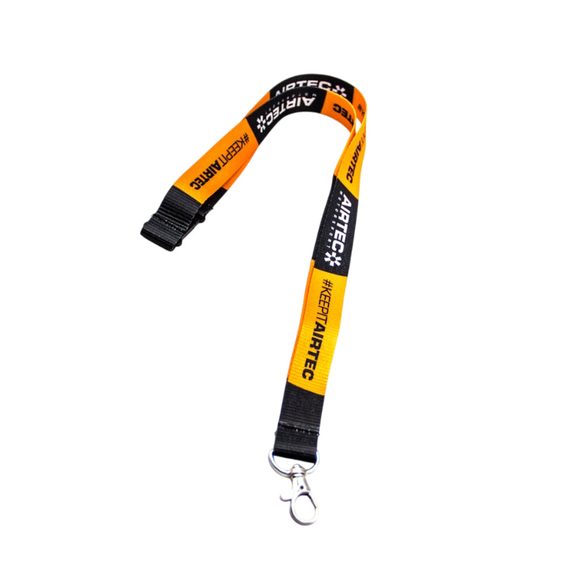 Airtec Motorsport Black and Orange Lanyard