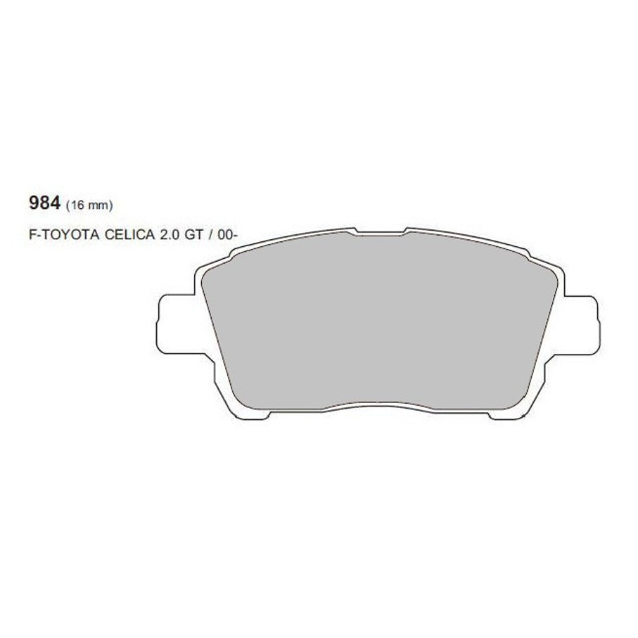 PBS ProRace Brake Pads 116.4mm x 51.4mm 0984PR - Front