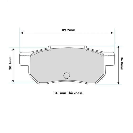 PBS ProRace Brake Pads 88.8mm x 35.1mm 1163PR - Rear