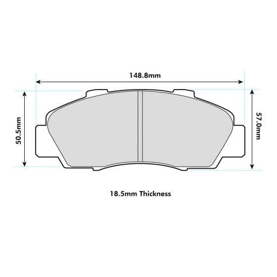 PBS ProTrack Brake Pads 148.8mm x 57.7mm 1206PT - Front