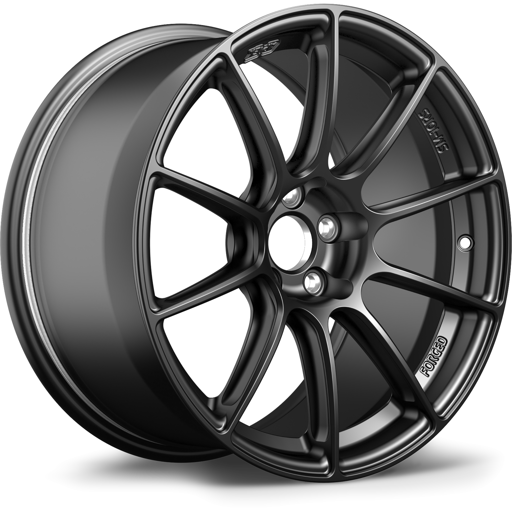 Apex SM-10RS Forged Alloy Wheel 17x10 ET48 5x114.3 Satin Black 70.1mm