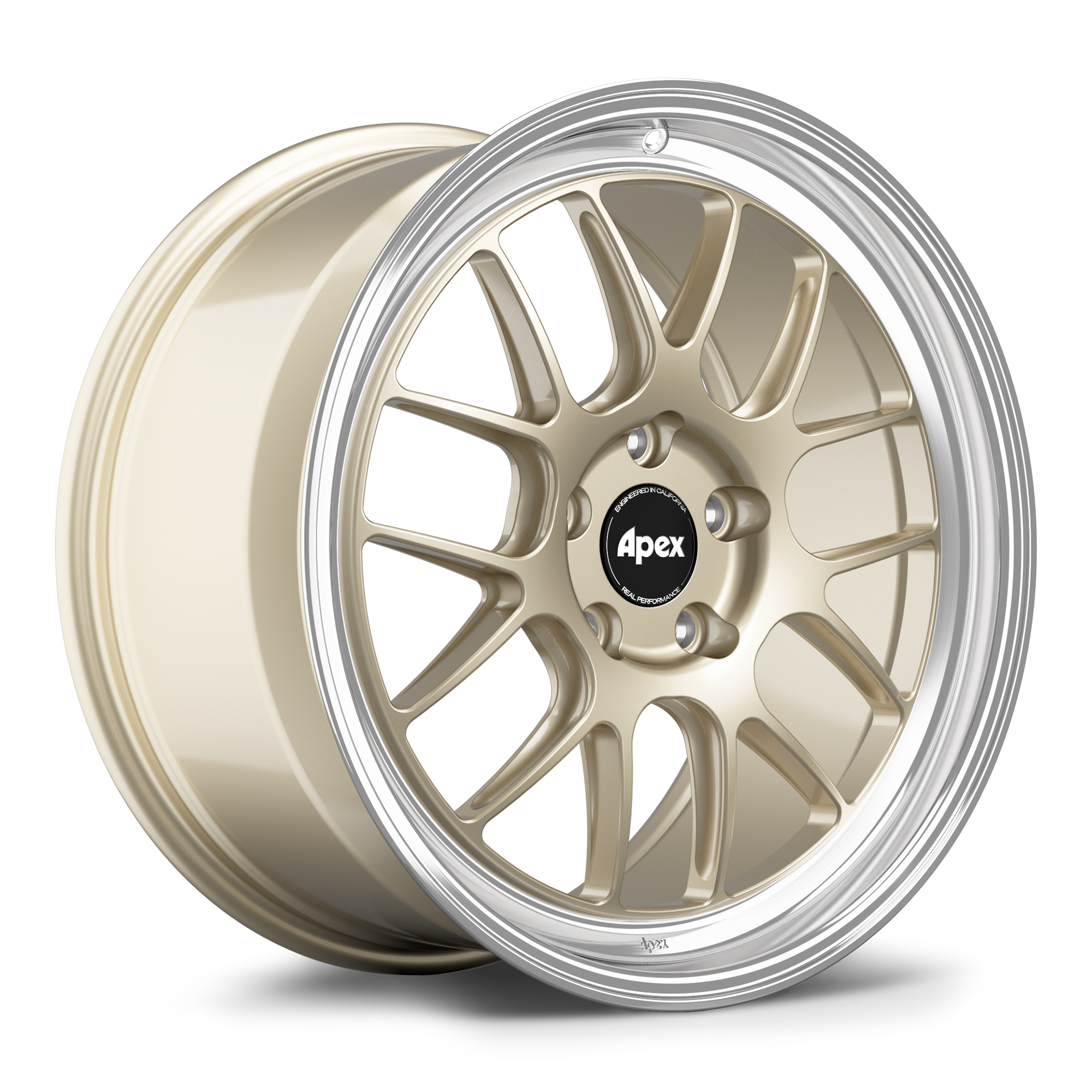 Apex ML-7RT Forged Alloy Wheel 19x9 ET50 5x130mm - Machined Lip - Gloss Motorsport Gold 71.6mm CB