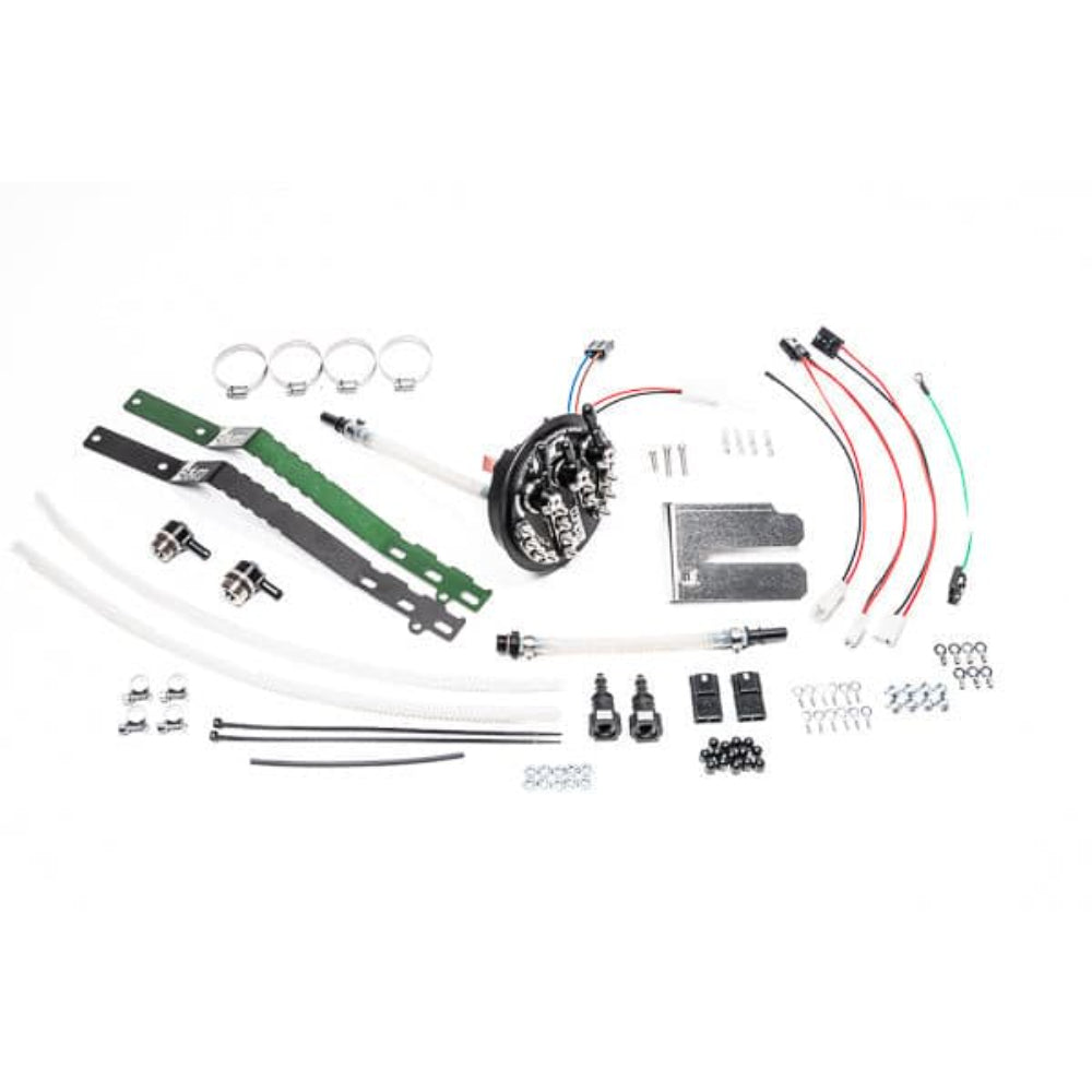 Radium Engineering Fuel Hanger For GSS342 Or AEM 50-1200 Nissan S14 S15 R33 R34 - Pumps Not Included