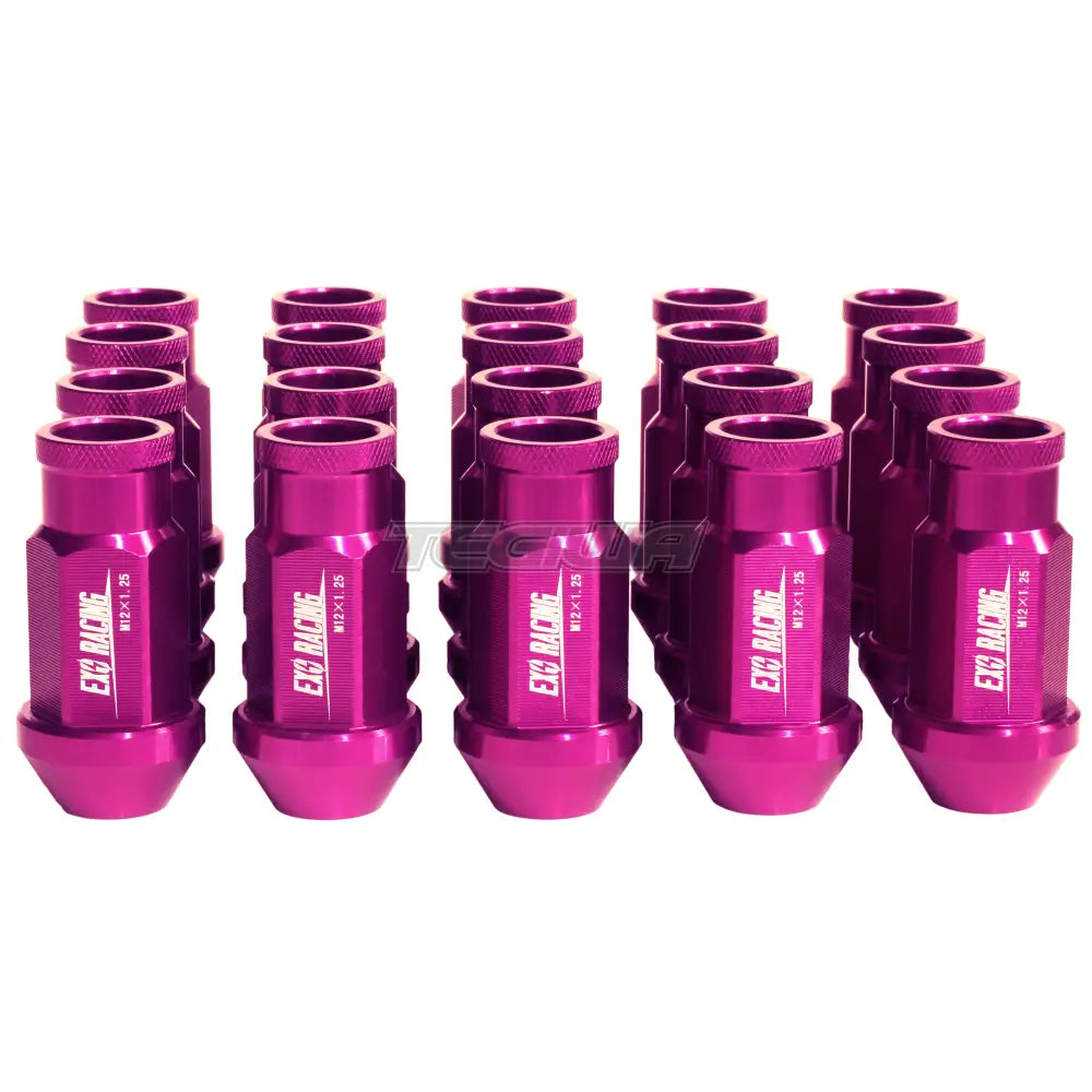 20 x Exoracing Wheel Nuts Forged Steel/Aluminium Aluminium / Purple / M12x1.25 Wheel Nuts & Studs