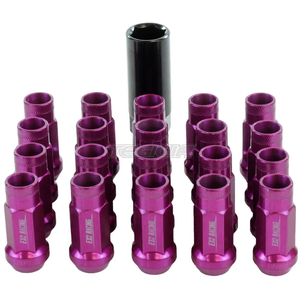 20 x Exoracing Wheel Nuts Forged Steel/Aluminium Forged Steel / Purple / M12x1.5 Wheel Nuts & Studs