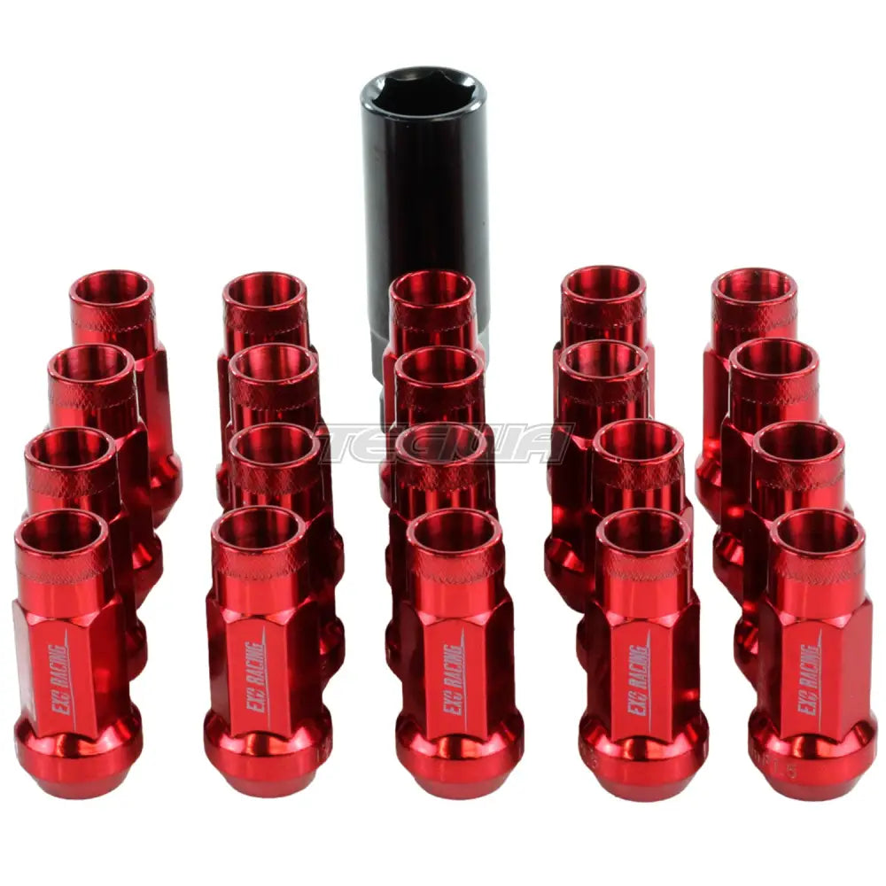 20 x Exoracing Wheel Nuts Forged Steel/Aluminium Forged Steel / Red / M12x1.25 Wheel Nuts & Studs