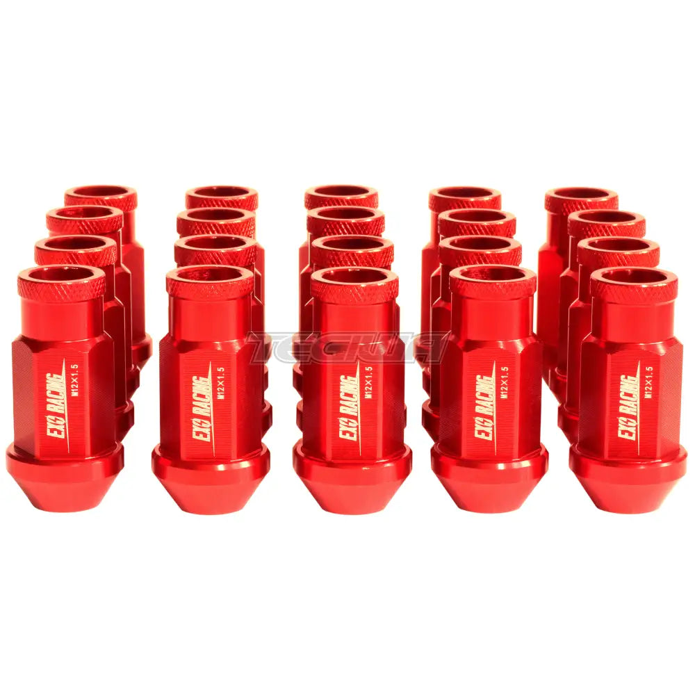 20 x Exoracing Wheel Nuts Forged Steel/Aluminium Aluminium / Red / M12x1.5 Wheel Nuts & Studs