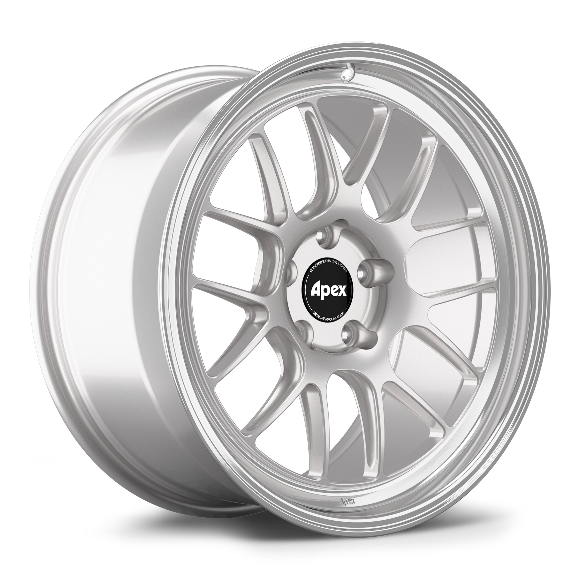 Apex ML-7RT Forged Alloy Wheel 19x10.5 ET44 5x130mm - Machined Lip - Race Silver 71.6mm CB