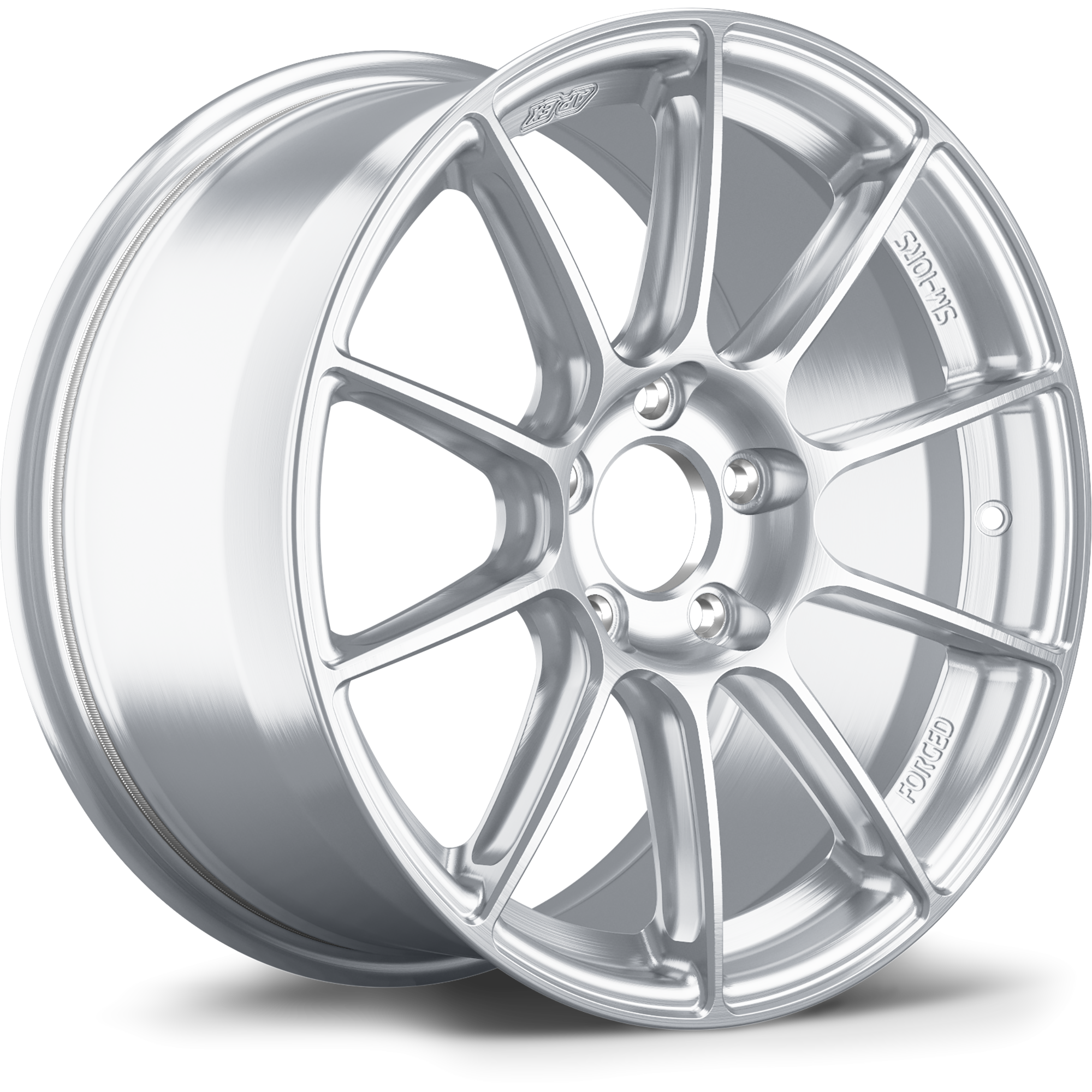 Apex SM-10RS Forged Alloy Wheel 17x9 ET61 5x114.3 Brushed Clear 70.1mm CB