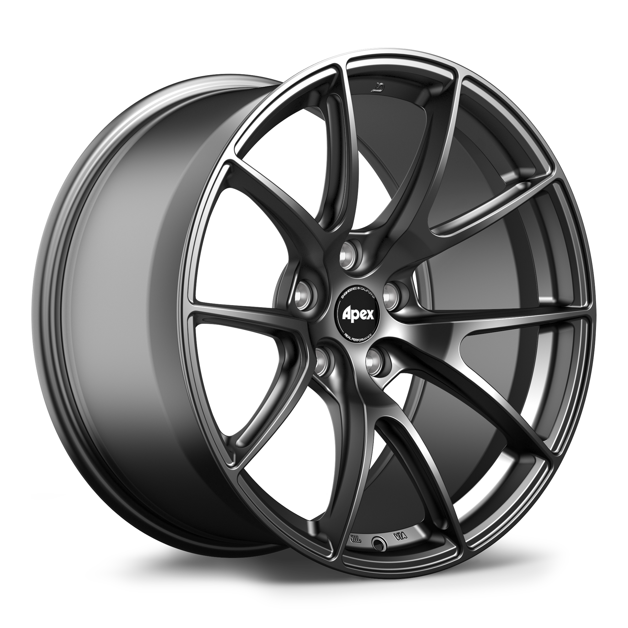 Apex VS-5 Alloy Wheel 19x10 ET25 5x120 Satin Black 72.56mm CB