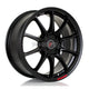 2Forge ZF8 Alloy Wheel 17x7.5 4x114 ET10 TO 50 72.5mm CB Matt Black Alloy Wheels