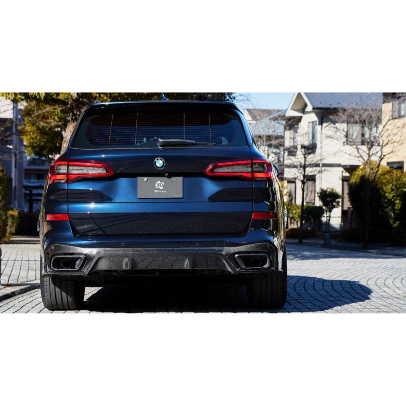 3Ddesign Tail Pipe Covers Carbon Fibre BMW X5 M50i G05 M-Sport