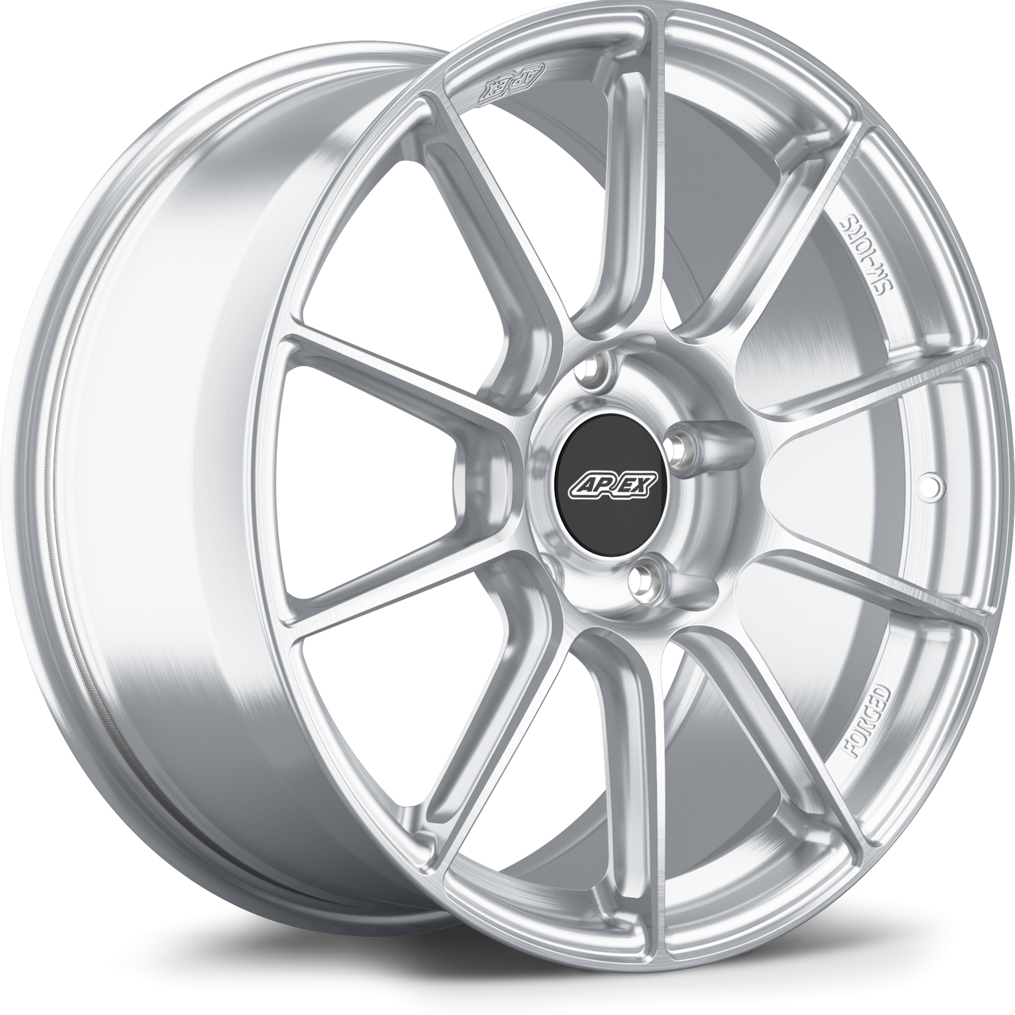Apex SM-10RS Forged Alloy Wheel 19x9 ET50 5x130 Brushed Clear 71.6mm CB