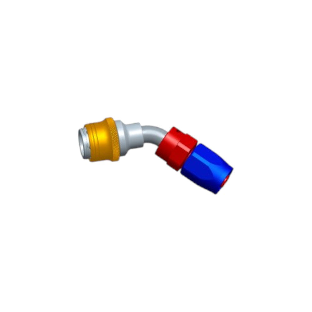 Tegiwa AN6-AN10 Standard and PTFE 0-90 Degree Quick Release Hose Fitting Set Female - ORB Male