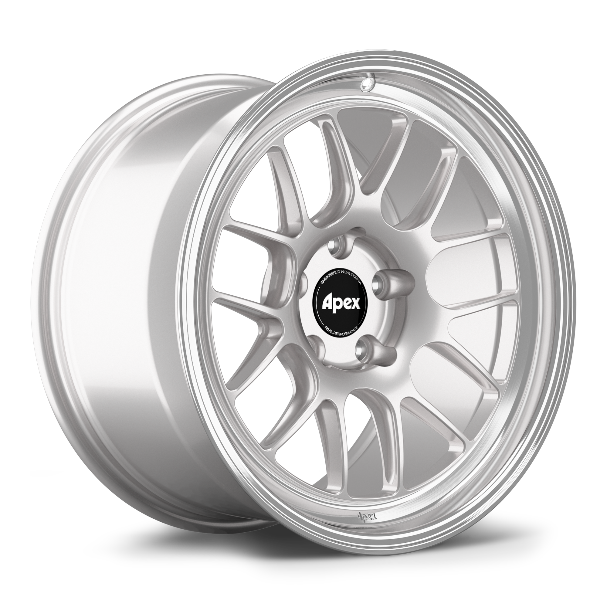 Apex ML-7RT Forged Alloy Wheel 18x10.5 ET22 5x120mm - Machined Lip - Race Silver 72.56mm CB