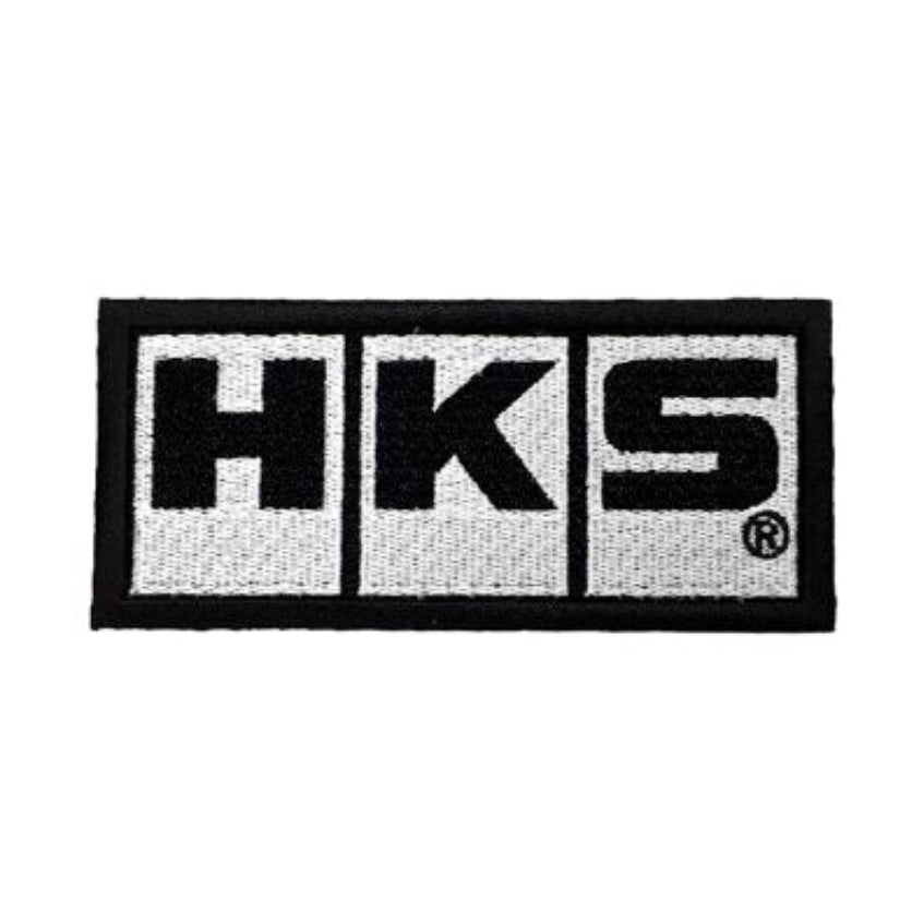 HKS Patch Block Logo White