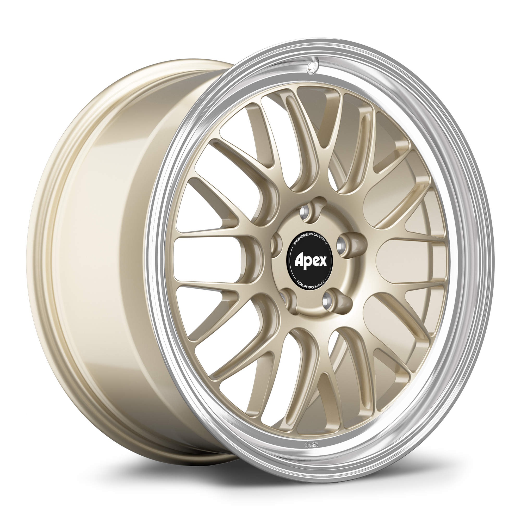 Apex ML-10RT Forged Alloy Wheel 19x9 ET50 5x130 Gloss Motorsport Gold - Machined Lip 71.6mm CB
