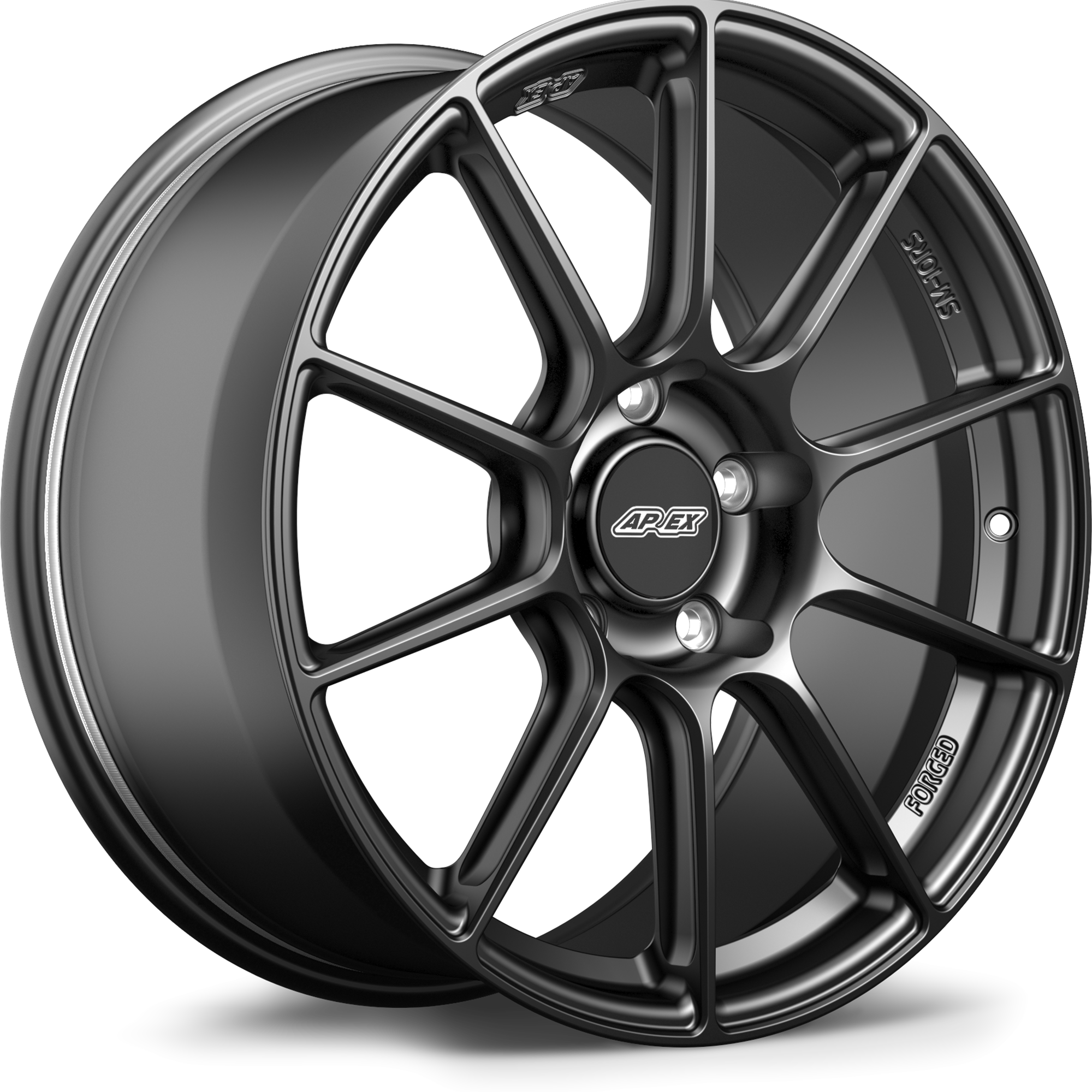 Apex SM-10RS Forged Alloy Wheel 19x9 ET50 5x130 Satin Black 71.6mm CB