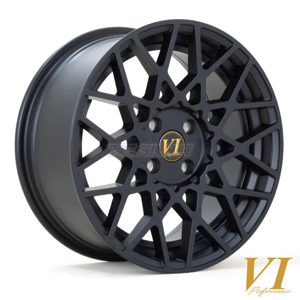 6Performance Mesh Alloy Wheel 17x8 ET35 4x108 Flat Black 67.1mm CB Alloy Wheels