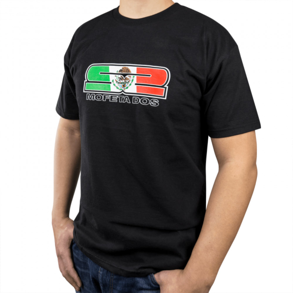 Skunk2 Racing T-Shirt Mexico Flag Mens Black