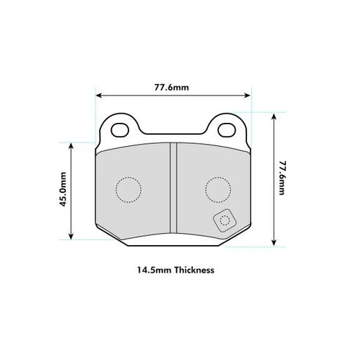 PBS ProRace Rear Brake Pads Subaru Impreza GD GG GR GH G3 WRX STi 01+