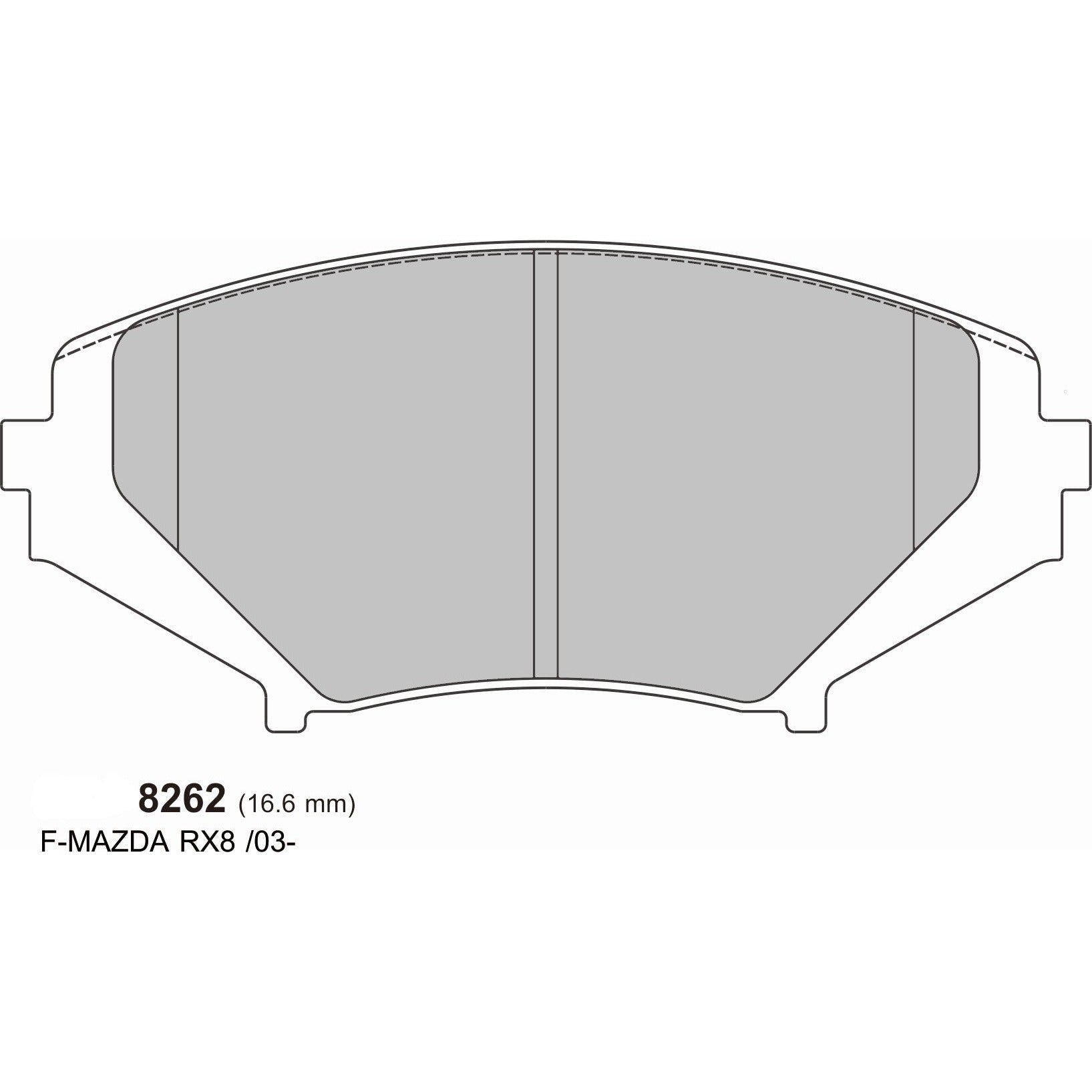 PBS ProTrack Brake Pads 8262PT - Front