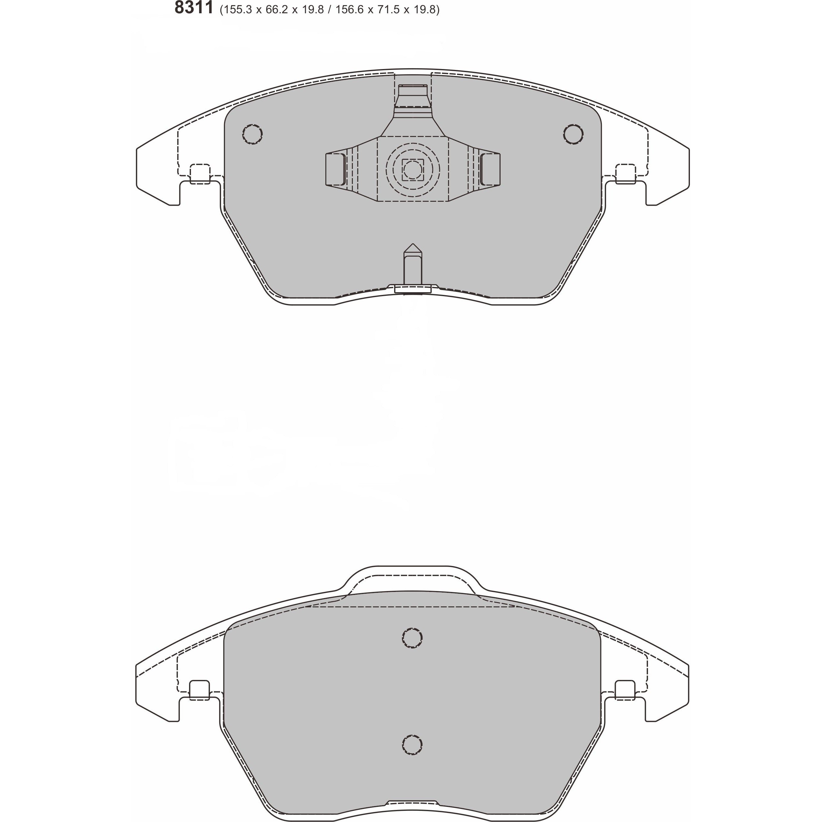 PBS ProRace Brake Pads 8311PR - Front