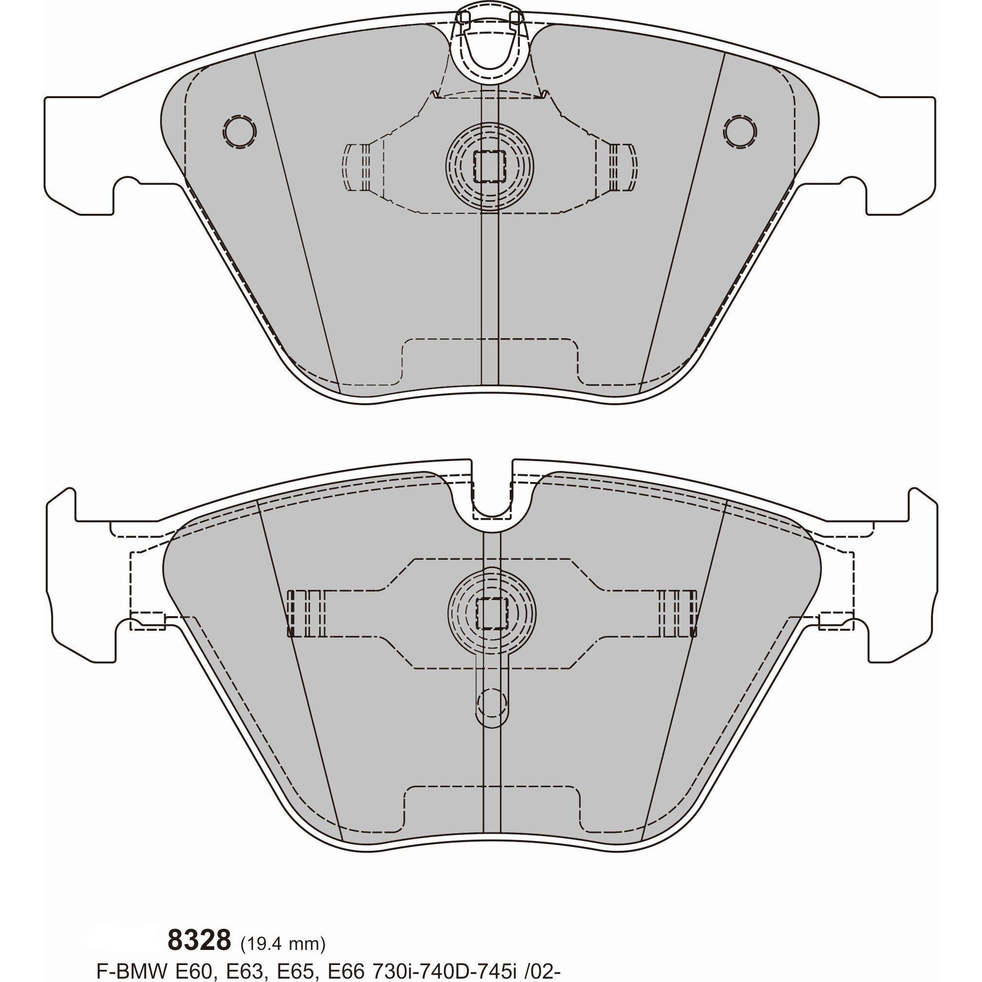PBS ProComp S1 Brake Pads 8328PCS1 - Front