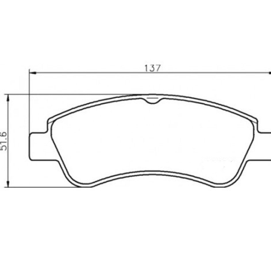 PBS ProRace Brake Pads 137mm x 57.4mm 8356PR - Front