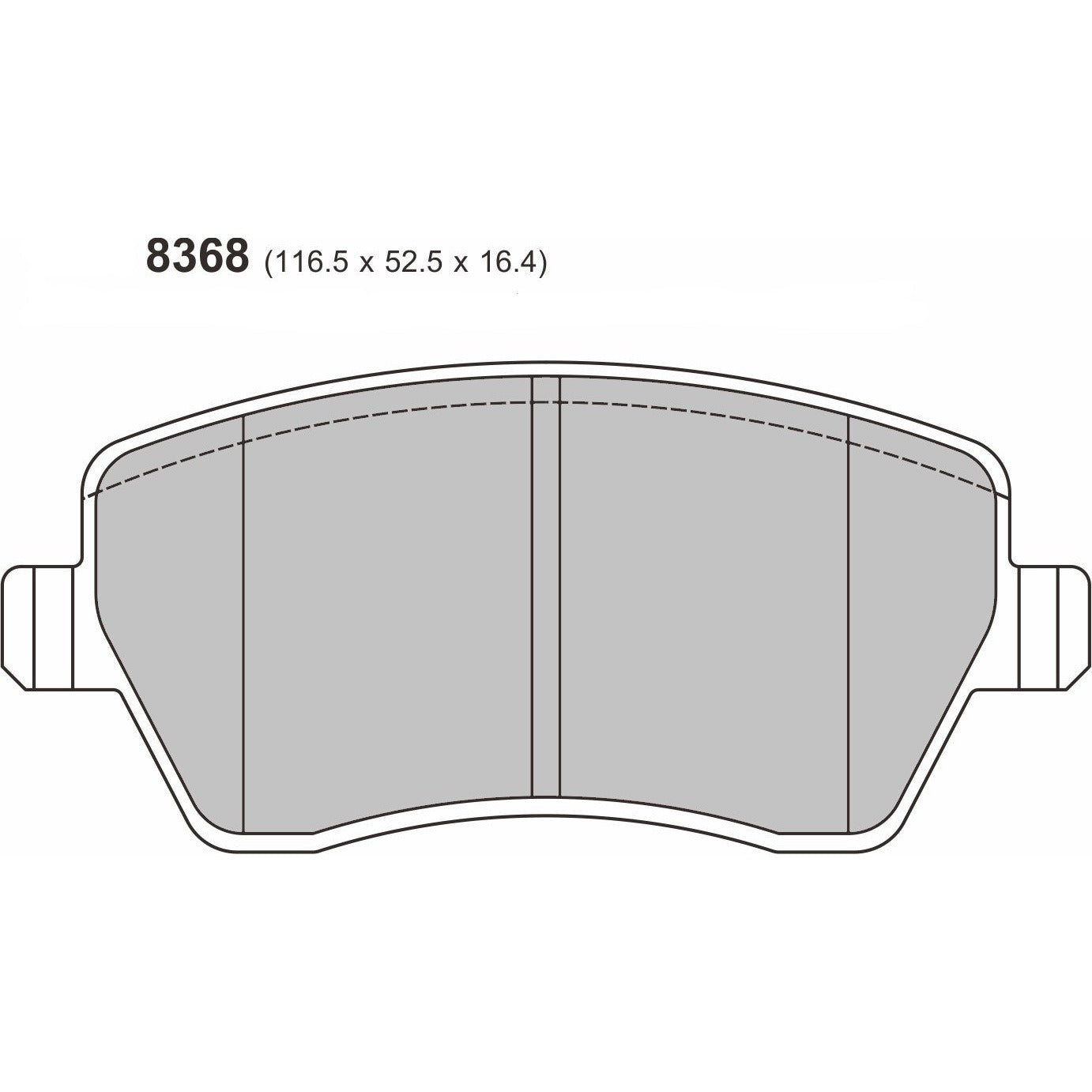 PBS ProRace Brake Pads 116.4mm x 52.3mm 8368PR - Front