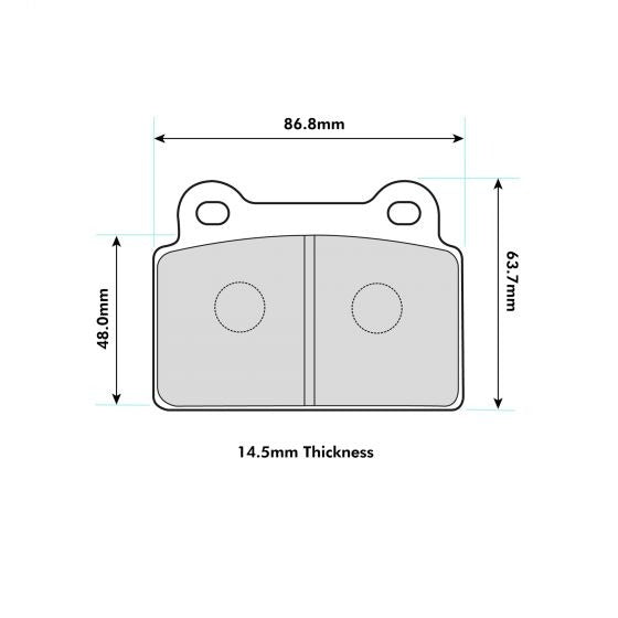 PBS ProRace Brake Pads 8400PR - Rear