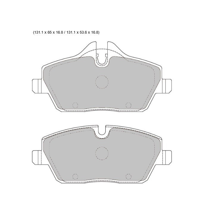 PBS ProRace Brake Pads 131.4mm x 53.2mm 8403PR - Front