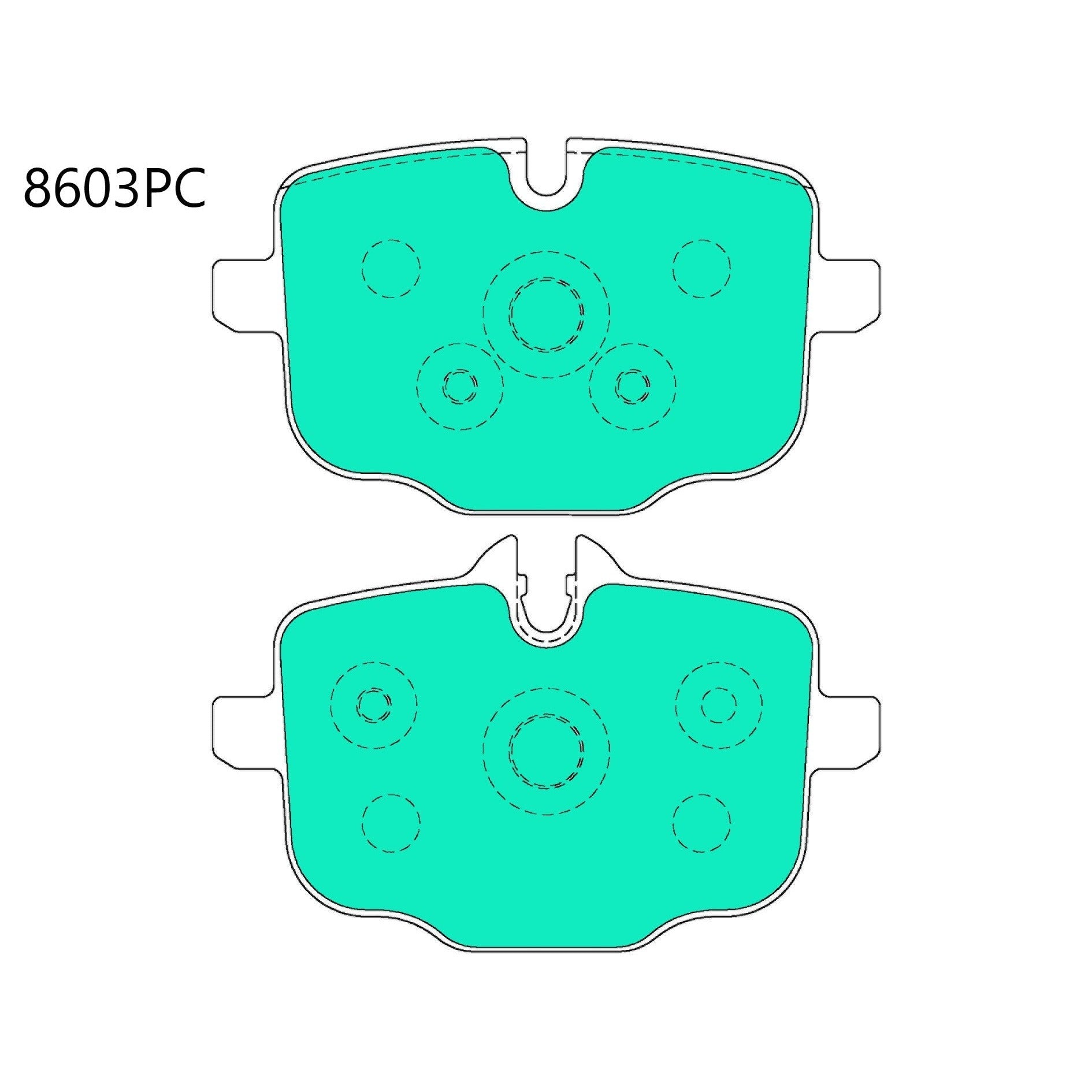 PBS ProRace Brake Pads 116.2mm x 74.5mm 8603PR - Rear