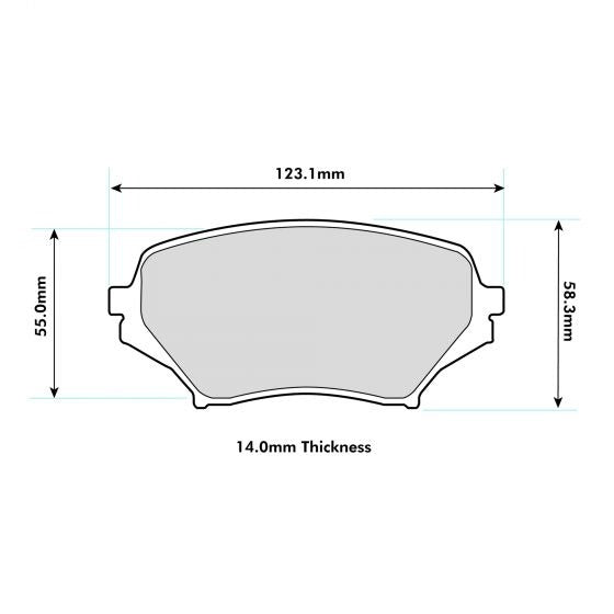PBS ProComp S1 Brake Pads 8624PCS1 - Front