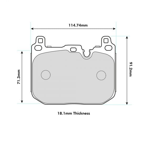 PBS ProRace Brake Pads 114.8mm x 91.2mm 8685PR - Front