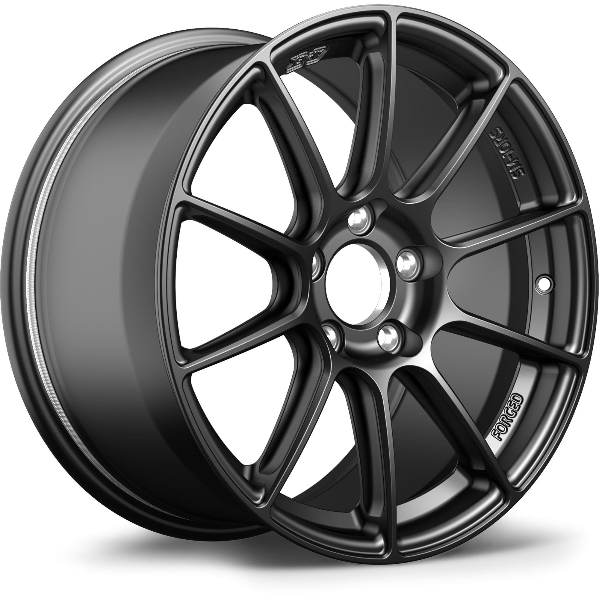 Apex SM-10RS Forged Alloy Wheel 17x9 ET61 5x114.3 Satin Black 70.1mm CB