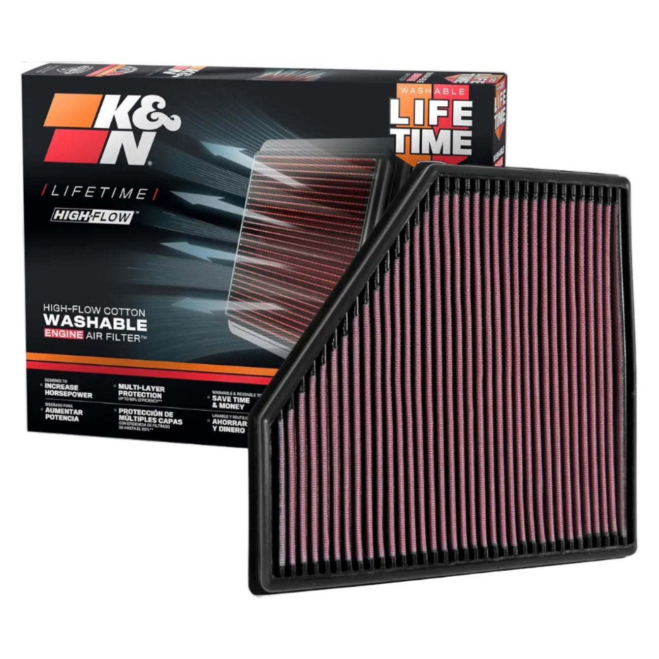 K&N Replacement Air Filter BMW B58 M140i M240i M340i M440i