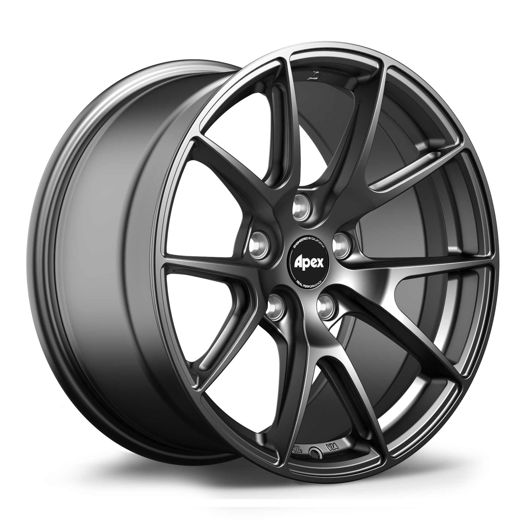 Apex VS-5 Alloy Wheel 17x9 ET30 5x120 Satin Black 72.56mm CB