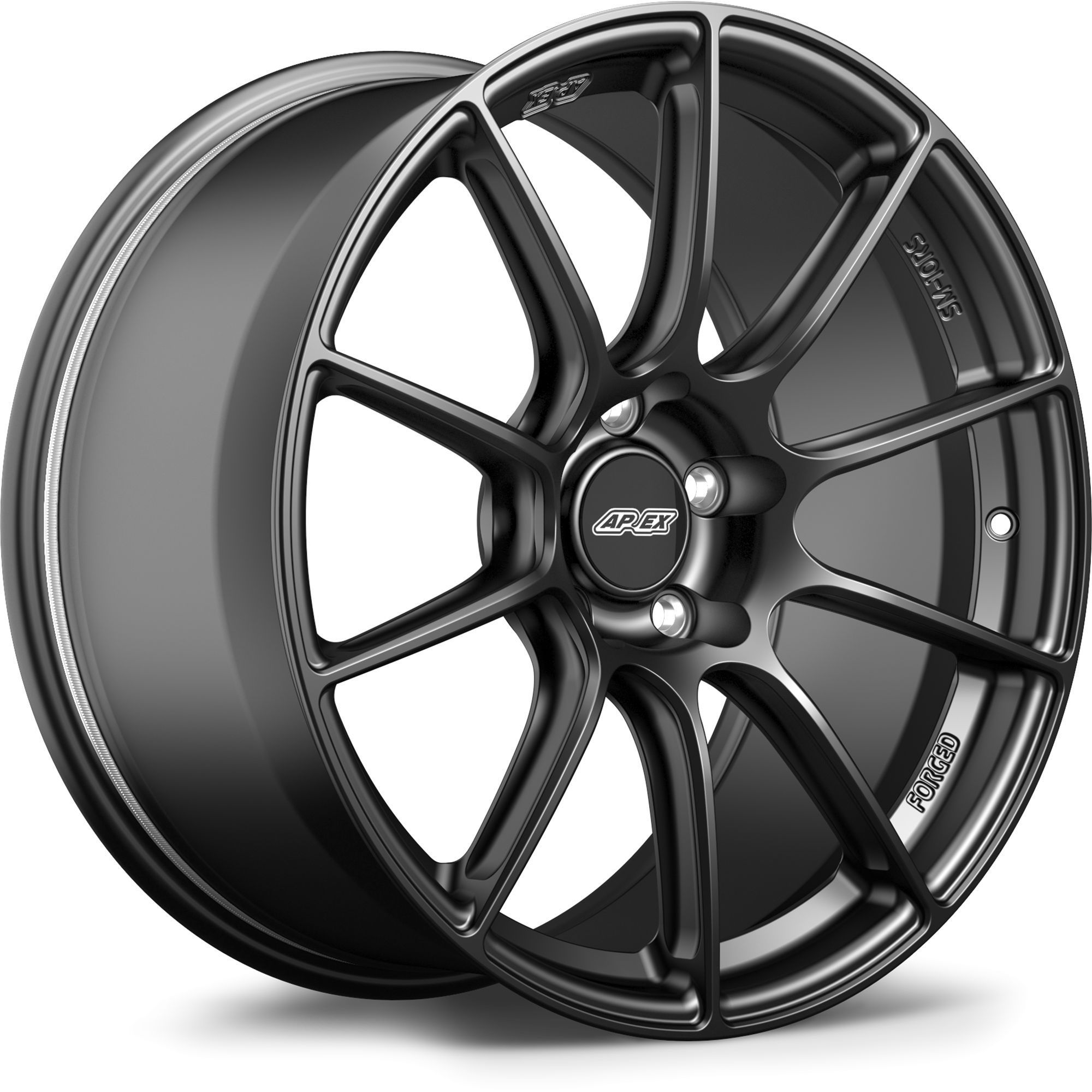 Apex SM-10RS Forged Alloy Wheel 19x11 ET52 5x114.3 Satin Black 70.5mm CB