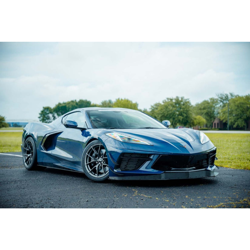 Verus Carbon Polyweave Side Splitter Kit Corvette Stingray C8