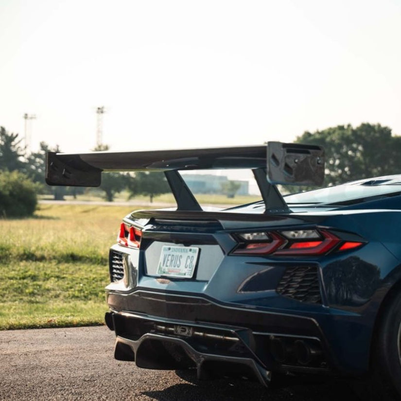 Verus V1X Swan Neck Rear Wing Kit Corvette Stingray C8