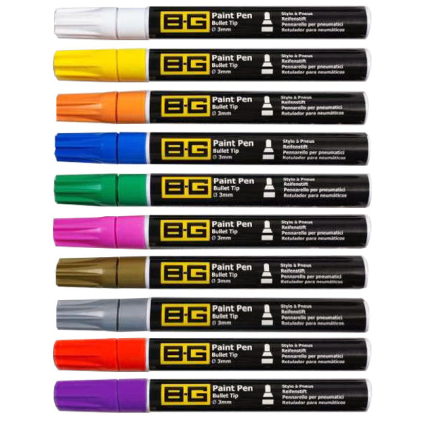 BG Racing Paint Pen - Bullet Tip 3mm Diameter - 6ml