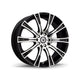 Konig Crown Alloy Wheel 16x7.5 ET40 5x105,  5x114.3 Machined Face Gloss Black 73.1mm CB