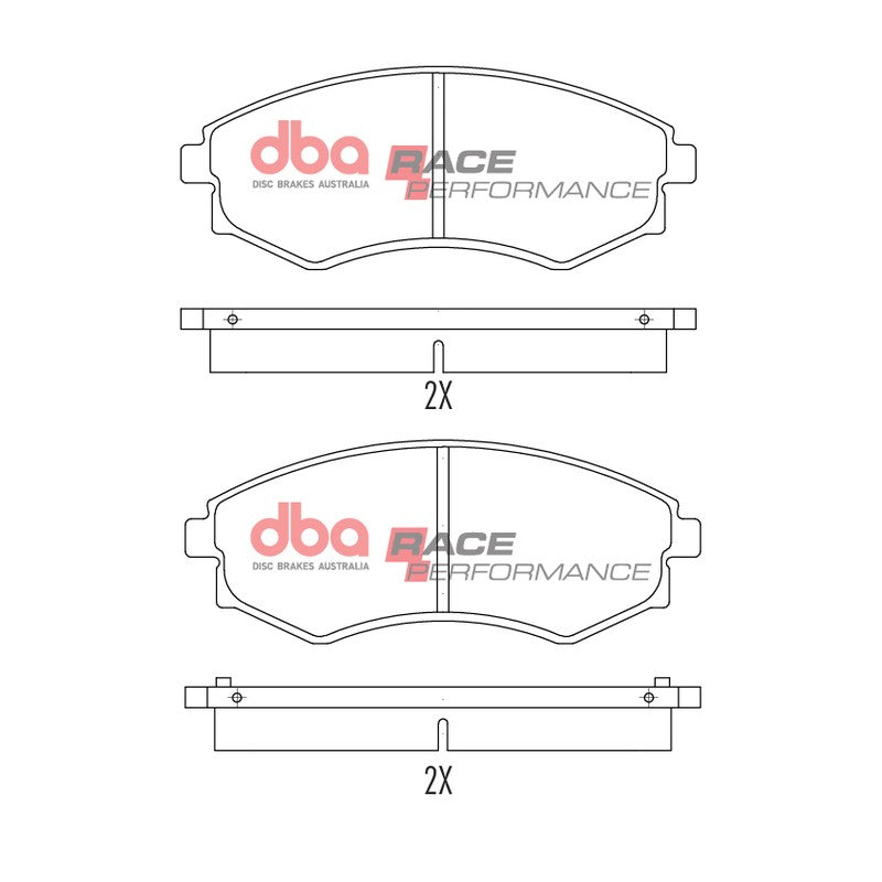 DBA Race Performance Brake Pads 137.1mm x 54.2mm DB1167RP - Front