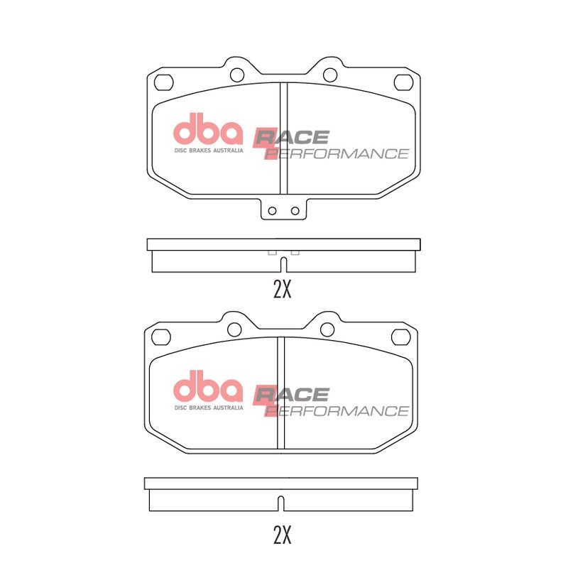 DBA Race Performance Brake Pads 119.3mm x 71.1mm DB1170RP - Front