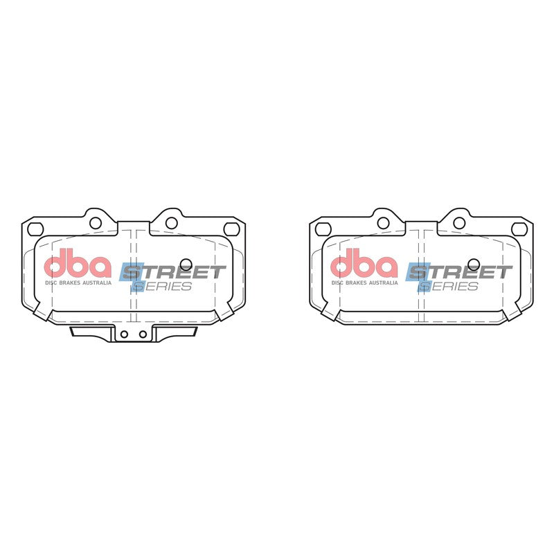 DBA Street Series Ceramic Brake Pads 119.3, 119.3mm x 71.1, 62.1mm DB1170SS - Front