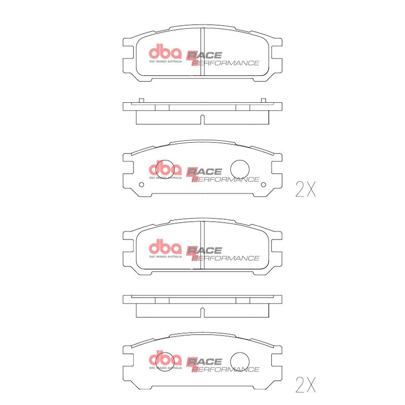DBA Race Performance Brake Pads 107.7mm x 38.7mm DB1186RP - Rear